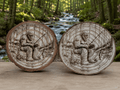 Relaxing & Fishing Natural Pine Coaster - BF Wear